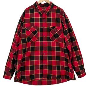 Dixxon Mens 3X Leatherneck Flannel Plaid Long Sleeve Button Front Shirt